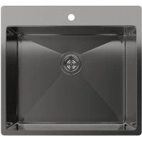 Кухонная мойка Rivelato Rinox 5450  PVD black 54x50 см, черный