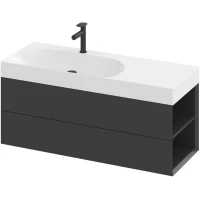 Тумба под раковину Ravak Lite X000001892 120 см R, подвесная, черный матовый