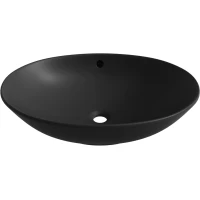Раковина-чаша Wellsee Bliss 32820200S 63x42 см, накладная, черный матовый