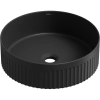 Раковина-чаша Wellsee Festive Fox 2.0 319607000 36x36 см, накладная, черный матовый