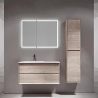 Комплект мебели Sancos Marmi 2.0 MR2.0100LEG + CN7014 + MI100EG 101 см L, подвесной, дуб галифакс