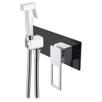 Гигиенический душ Boheme Q 147-BCR со смесителем, хром/черный матовый