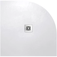 Душевой поддон Starohome Stpool Lite 1237477 80x80 см, композитный, четверть круга, белый матовый