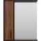 Зеркальный шкаф Misty Кедр П-Кед04060-011Л 60x72 см L, черный матовый/орех - 1