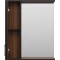 Зеркальный шкаф Misty Кедр П-Кед04060-011Л 60x72 см L, черный матовый/орех - 3