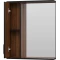Зеркальный шкаф Misty Кедр П-Кед04060-011Л 60x72 см L, черный матовый/орех - 4