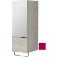 Полуколонна малиновый глянец с зеркальной дверцей шарниры слева Jacob Delafon Odeon Up EB893G-R3