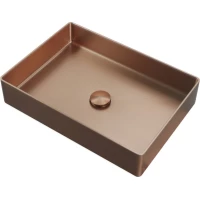 Раковина-чаша Abber Wasser Kreis AF2400MRG 51x36 см, накладная, розовое золото матовый