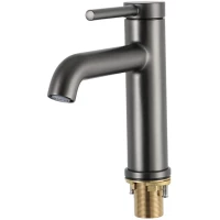 Смеситель для раковины Gappo G1006-9 оружейная сталь