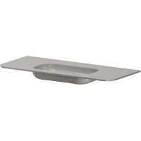 Раковина Armadi Art Voi Stonefinish Stonegrey 786-120-SF-SG без отв. 122x51 см, накладная, светло-серый камень матовый