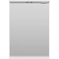 Зеркало Misty Енисей Э-Ени02050-011 50x72 см, с подсветкой, выключателем, белый глянец/белый матовый