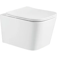 Унитаз подвесной Iberica Blanca Toledo Mini IB.TLM.234.1B1 безободковый, торнадо, с сиденьем микролифт, белый