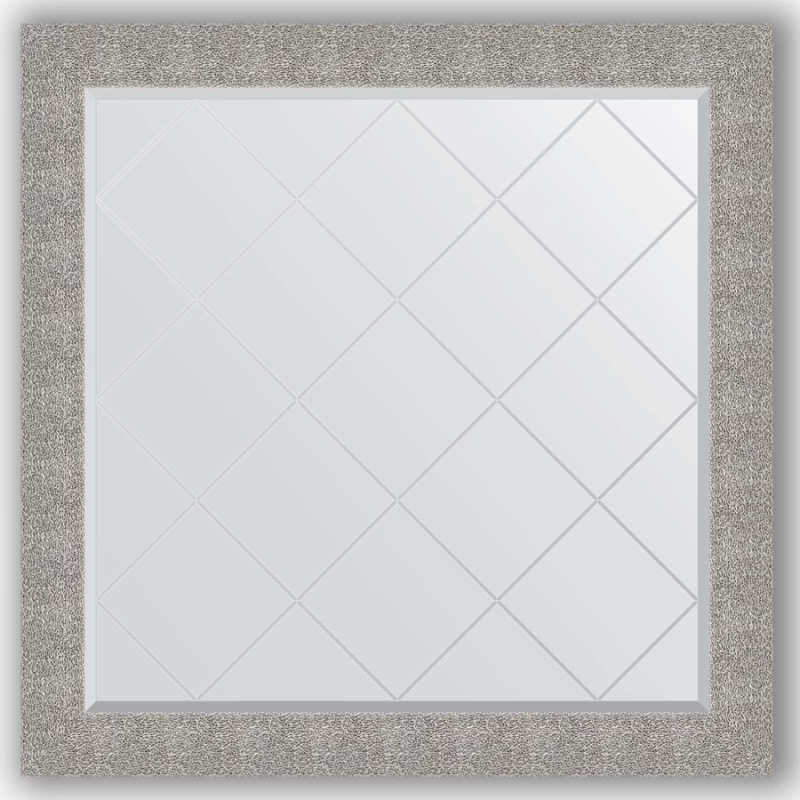 Зеркало 106x106 см чеканка серебряная Evoform Exclusive-G BY 4453