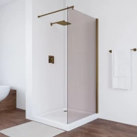 Душевая перегородка Vegas Glass EAF TUR NOVO 106 05 05 106 см, профиль бронза, стекло бронза