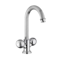 Смеситель на раковину с донным клапаном хром, ручки металл Cezares Olimp OLIMP-LS2-01-M 