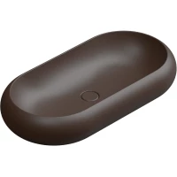 Раковина-чаша GSG Petra PELAV80035 80x42 см, накладная, какао матовый