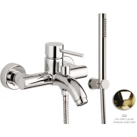 Смеситель для ванны Emmevi Piper 45001B/OR с душевым гарнитуром, золотой