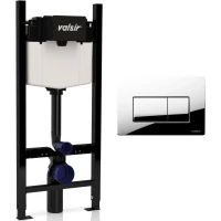 Инсталляция для унитаза Valsir Winner S KIT P1 CR VS0853202 с кнопкой смыва, хром