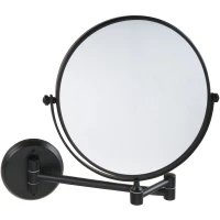 Зеркало косметическое Bemeta Dark 172201510 с 3x увеличением, настенное, черный матовый