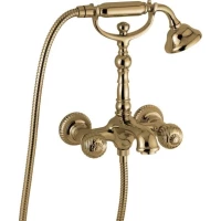 Смеситель для ванны Emmevi The One Cloe 98011/BR с душевым гарнитуром, бронза