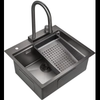 Кухонная мойка Milacio Denia 57 вороненая сталь MC.77409