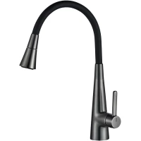 Смеситель для кухни Rose R213T с гибким изливом, оружейная сталь