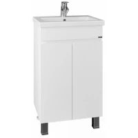 Тумба с раковиной белый глянец 46,5 см Санта Марс 700239 + FOCTEP50