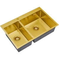 Кухонная мойка Zorg SKS 78-2-51-R BRONZE 78x51 см, бронза