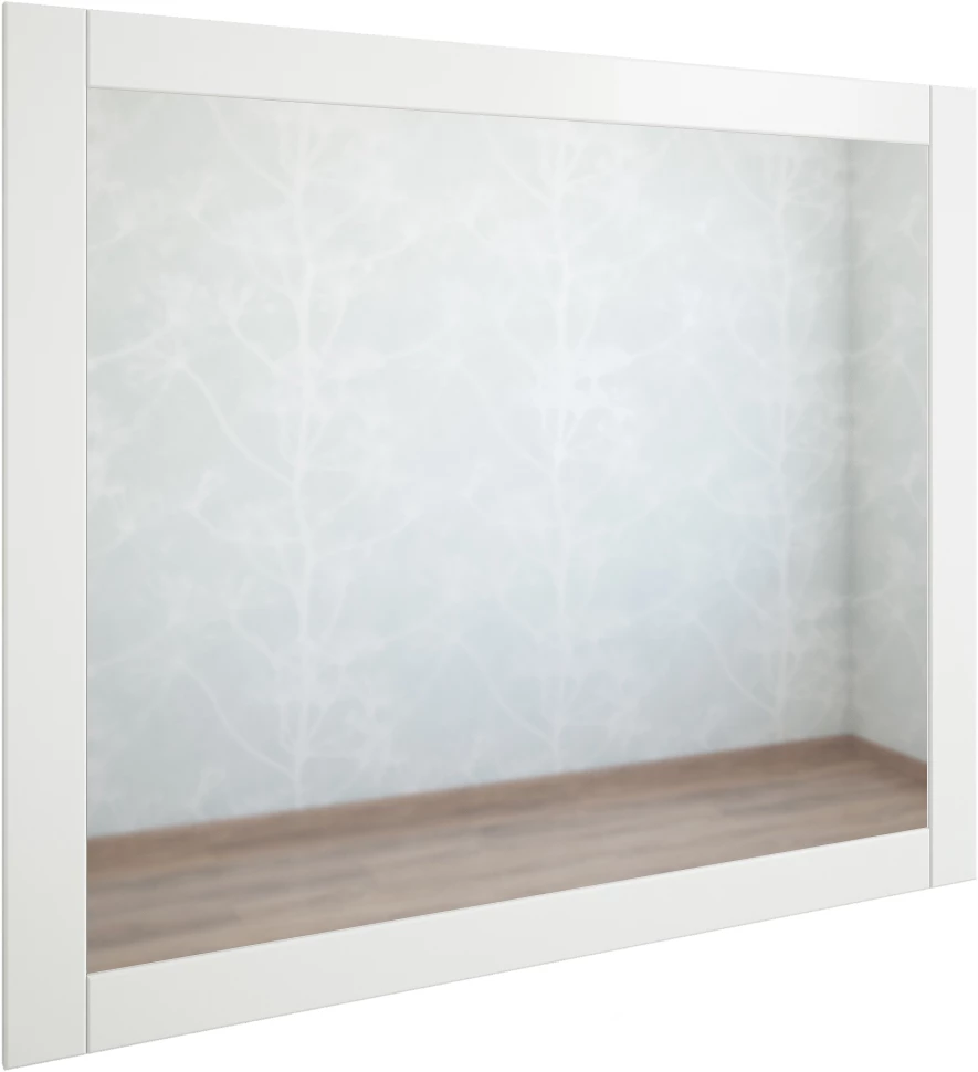 Зеркало 93,8x80 см белый матовый Sanflor Ванесса C15326 зеркало шкаф sanflor