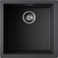 Кухонная мойка Omoikiri Tetogranit Yamakawa 45T-U/I-BL 4993302 45,6x45,6 см, черный