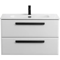 Тумба под раковину Cezares Eco ECO-CER-N-800-2C-SO-BL 80 см, подвесная, Bianco Lucido