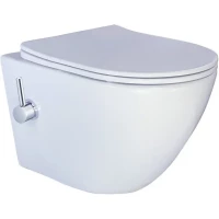 Унитаз подвесной Esbano Teruel-WBN ESWBTERUWN безободковый, с функцией биде, с сиденьем микролифт, белый