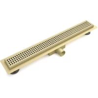 Душевой трап (лоток) Esbano M-NICE-80SG ESTRMETNICE80SG 80 см, с решеткой, перфорированный, золотой матовый