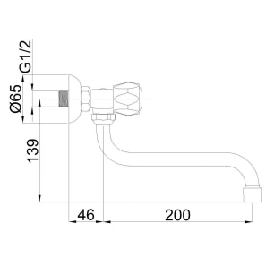 Изображение товара кран для холодной воды rubineta rubin r-9 globo r93002