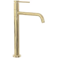 Смеситель для раковины Rea Lugano REA-B5002 без донного клапана, золотой