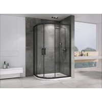 Душевой уголок 120x90 см Abber Schwarzer Diamant AG01129B прозрачное