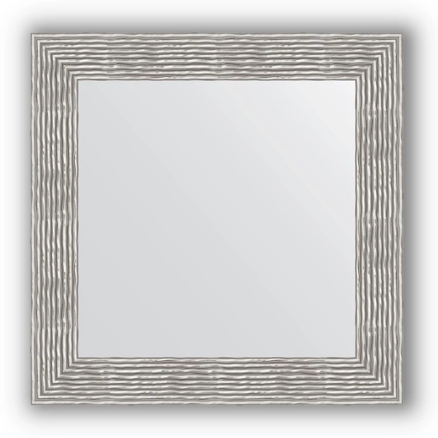 Зеркало 70x70 см волна хром Evoform Definite BY 3153 зеркало шкаф style line панда волна 60 с подсветкой белый 4650134470383