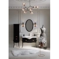 Комплект мебели черный матовый 114,1 см Clarberg Borgia BOR0111BLK + Brw.11.04.D + BOR0210BLK