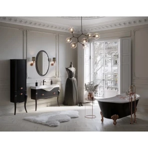 Изображение товара комплект мебели черный матовый 114,1 см clarberg borgia bor0111blk + brw.11.04.d + bor0210blk