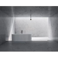 Ванна из литьевого мрамора Abber Stein AS9653 170x75 см, отдельностоящая, белый матовый