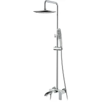 Душевая система Gappo G2448-8 228 мм, со смесителем, хром/белый