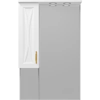 Зеркальный шкаф 62,5x100 см белый матовый L Misty Амбра П-Амб0265-0322ЯЛ