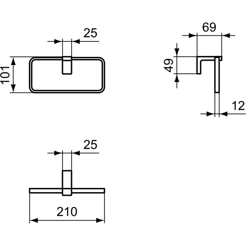 Кольцо для полотенец Ideal Standard Conca T4502A2