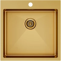 Кухонная мойка Paulmark Kroner PM215151-BG 51x51 см, золотой матовый