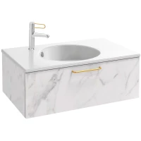 Тумба белый мрамор 80 см Jacob Delafon Odeon Rive Gauche EB2515-R8-NR4