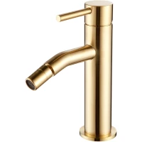 Смеситель для биде AQUAme Siena AQM6216GG без донного клапана, золотой