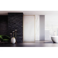 Душевая перегородка Veconi Korato KR81RG-90-06-C8 90 см, профиль золотой матовый, стекло дождь