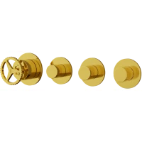 Смеситель для ванны Remer Chrono CH98D3PDO встраиваемый, золотой