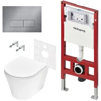 Комплект подвесной унитаз Tece TECEspring K + система инсталляции Tece TECEspring S K955301WCK
