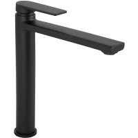 Смеситель для раковины Rea Verso REA-B7902 без донного клапана, черный матовый